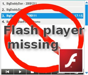 No Flash Player